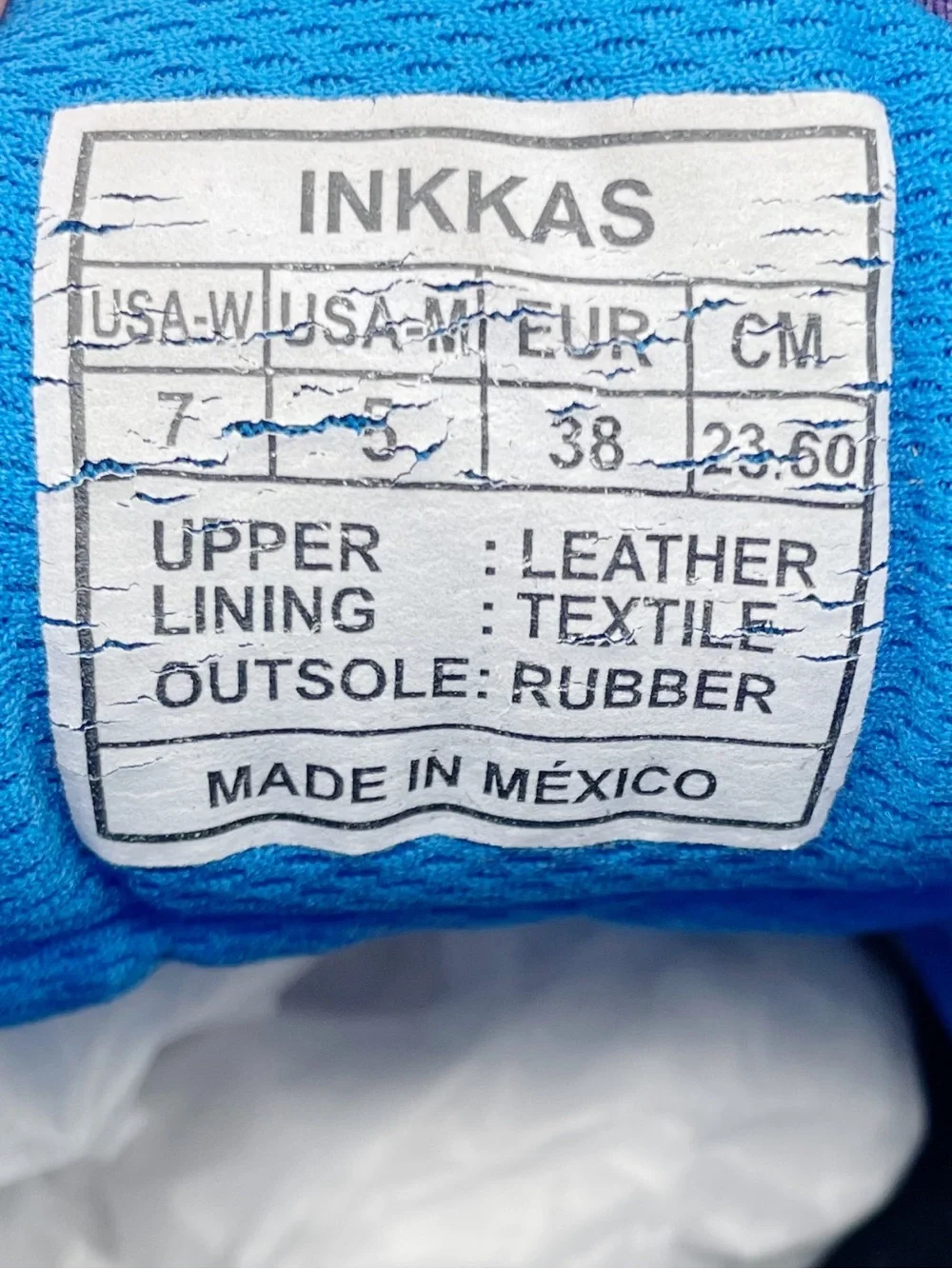 Inkkas Hendrix Jogger Sneakers Women’s Size 7 Patchwork Floral Suede Retro Shoes